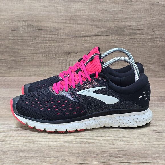 Brooks Glycerin 16 Women's Sz 8.5 B Black Pink White Running Shoes (1202781B070) - Picture 3 of 9